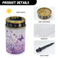 thumbnail image 7 of COEQINE Solar Grave Lights for Cemetery Outdoor Waterproof Grave Decorations LED Flameless Candles Outdoor Solar Lights Solar Lamp for Cemetery Path Lawn Yard, Purple Butterfly Floral, 7 of 7