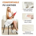 thumbnail image 5 of Aukfa Modern Kitchen Dining Chairs Set of 2 with Faux Leather Cushion, White, 5 of 8