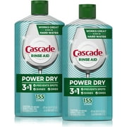 Cascade Power Dry Dishwasher Rinse Aid, 16 Fl Oz (2 Pack)