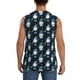 thumbnail image 4 of Fotbe Christmas Gnome blue Men's Camiseta sin Mangas Estampada para Hombres, Playera Casual para Gimnasio, Entrenamiento, Playa-Large, 4 of 7
