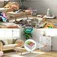 thumbnail image 4 of Dresser with 7 Drawers,Hengu Fabric Storage Tower,Organizer Unit for Living Room, Hallway - Sturdy Steel Frame, Wooden Top & Easy Pull Fabric Bins,Gray, 4 of 6
