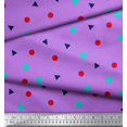 thumbnail image 3 of Soimoi Silk Fabric Square,Dot & Triangle Geometric Print Fabric by The Yard 42 Inch Wide, 3 of 3