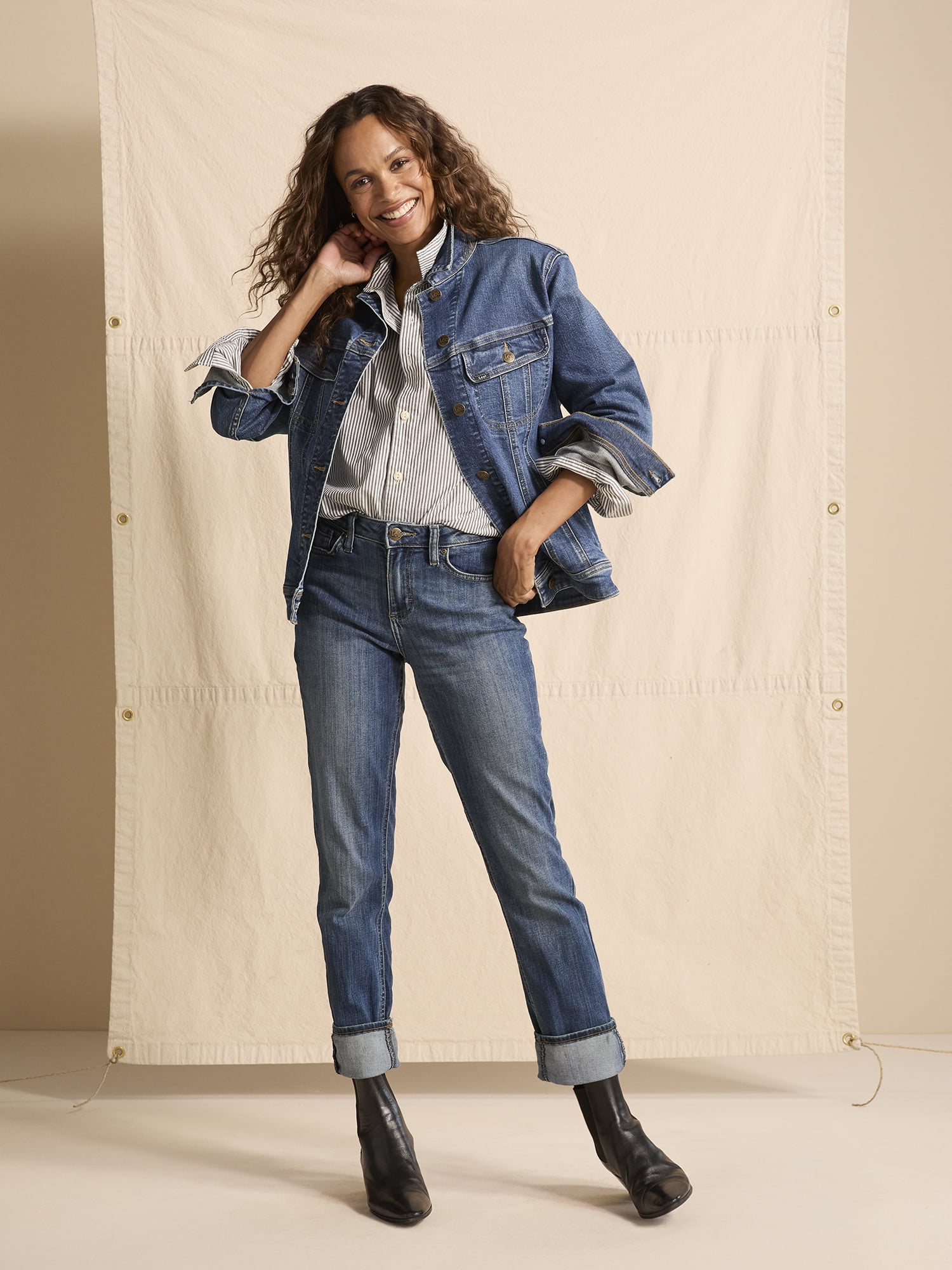  Women's Legendary Lined Straight Leg Denim Jeans - image 2