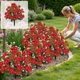 thumbnail image 3 of Taicans Artificial Begonia Flowers 21.7in Pink Outdoor Potted Plants with Planter,Realistic Fake Flower Ground Arrangement for Garden Patio Balcony Decor,Maintenance-Free Outdoor Decoration, 3 of 8