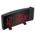 thumbnail image 1 of Reloj despertador ANGGREK proyección LED Pantalla curva 3 Brillos Para dormitorio, 1 of 8
