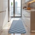 thumbnail image 4 of Blue Geometric Striped Pattern Kitchen Rug Mat,Kitchen Runner Rugs Non Skid Washable,Decorative Kitchen Floor Mats for Kitchen,Sink,Laundry,17"x47.2", 4 of 7