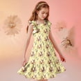 thumbnail image 7 of SELONE Girls Summer Dress Easter Flutter Sleeve Dresses Crew Neck Midi Summer Sundress Bunny Cute Hoilday Outfits, 7 of 7