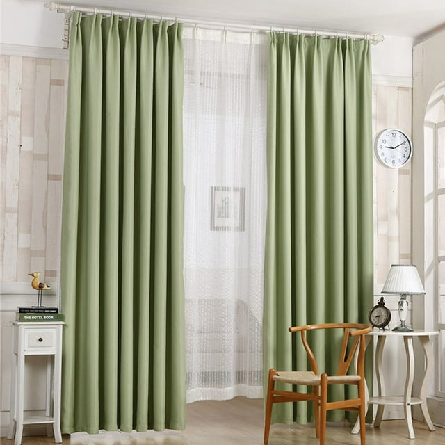 Cortina para sala de estar, cortina de ventana de puerta sólida de Color puro, cortinas traseras, rendimiento lleno de energía