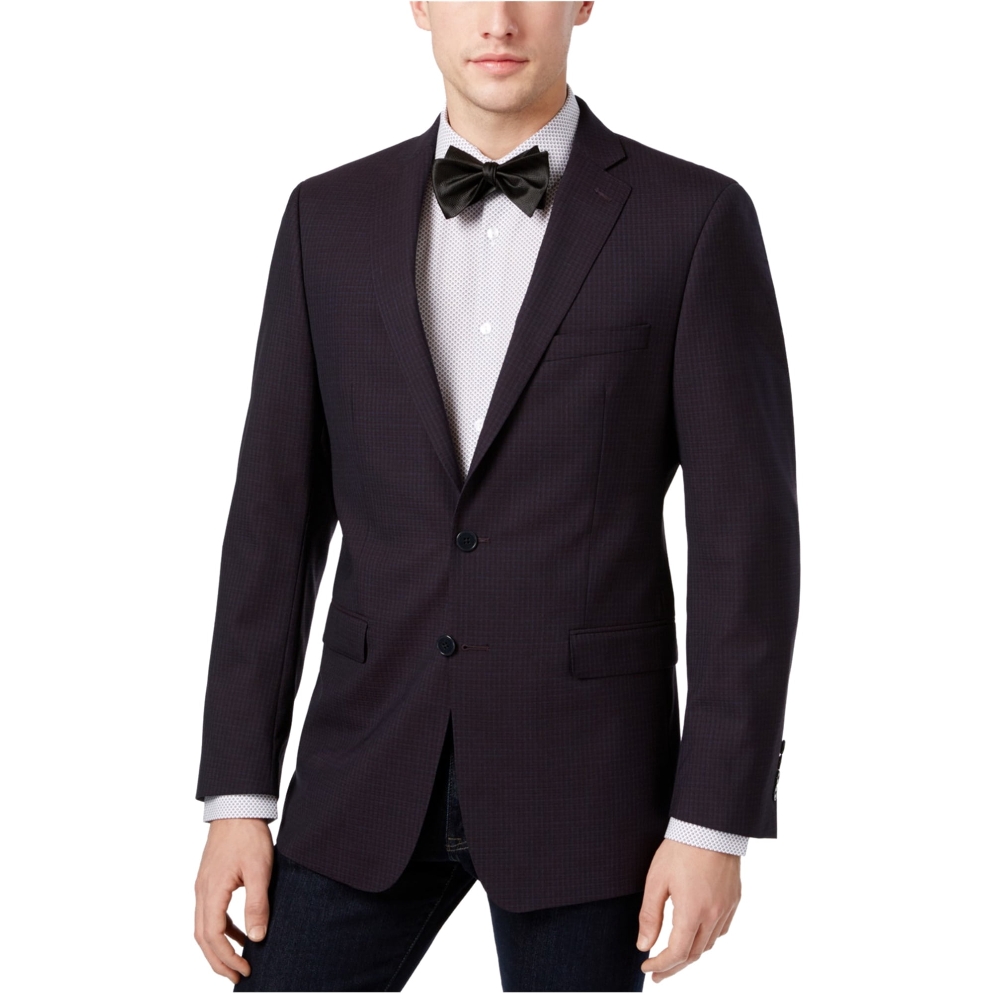 Two Button Blazer Jacket, Purple 
