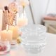 thumbnail image 4 of Portavelas de cristal de pilar, candelieres creativos de Tealight, candeliere de donut para decoraciones, hogar, boda, de comedor, inauguración Blanco Soledad candelabro de donas, 4 of 8