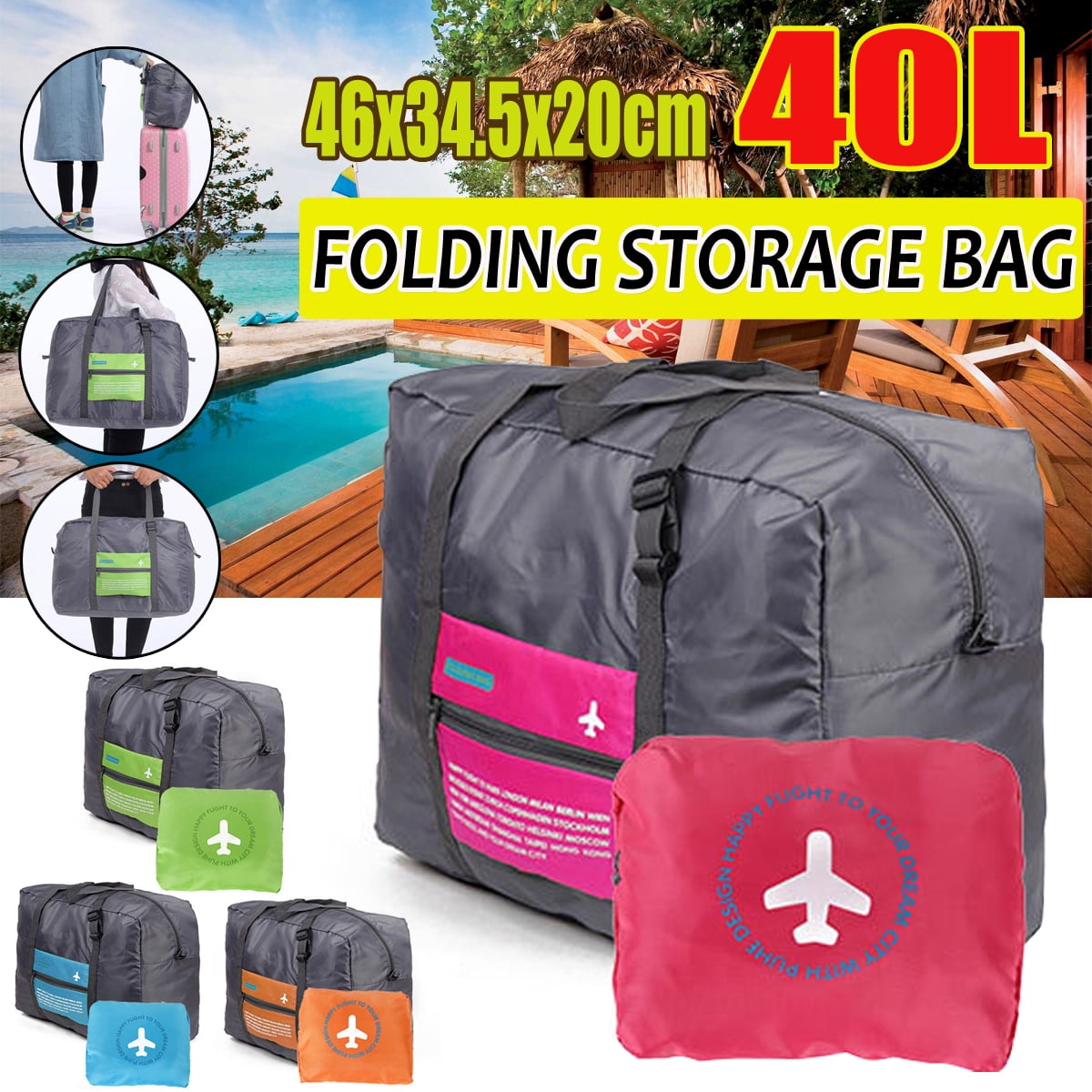 Travel Luggage Duffle Bag Lightweight Portable Handbag Explosion Large Capacity Waterproof Foldable Storage Tote