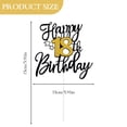 thumbnail image 3 of Papel con purpurina para decorar tartas Nogeqi para cumpleaños número 18, color negro y dorado, 3 of 7
