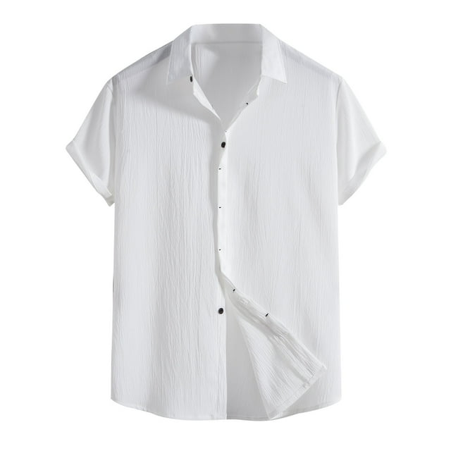 Birdeem Chemise Décontractée pour Hommes à Manches Courtes et Col Rabattu, Fermeture à Boutons, Blouse Hawaïenne
