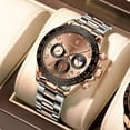 thumbnail image 2 of POEDAGAR Luxury Watch For Men Chronograph Waterproof Luminous Date Man Wristwatch Stainless Steel Men's Watches Quartz Clock box, 2 of 10