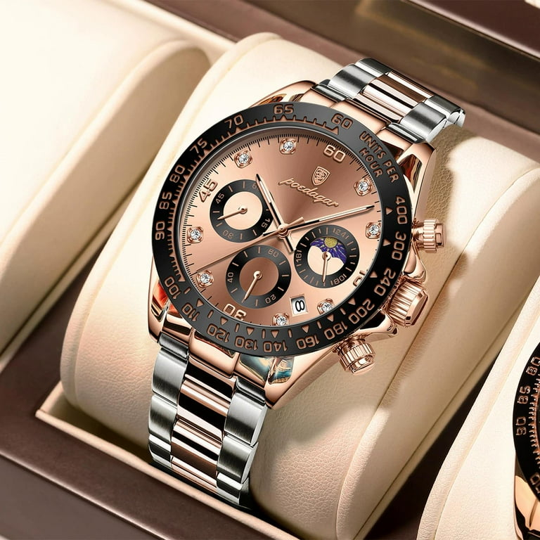 POEDAGAR Luxury Watch For Men Chronograph Waterproof Luminous Date