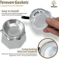 thumbnail image 3 of Replacement Silicone Gaskets for Moka Aluminum Stovetop Coffee Maker Pots compatible with Bialetti (9 Cup), 3 of 5