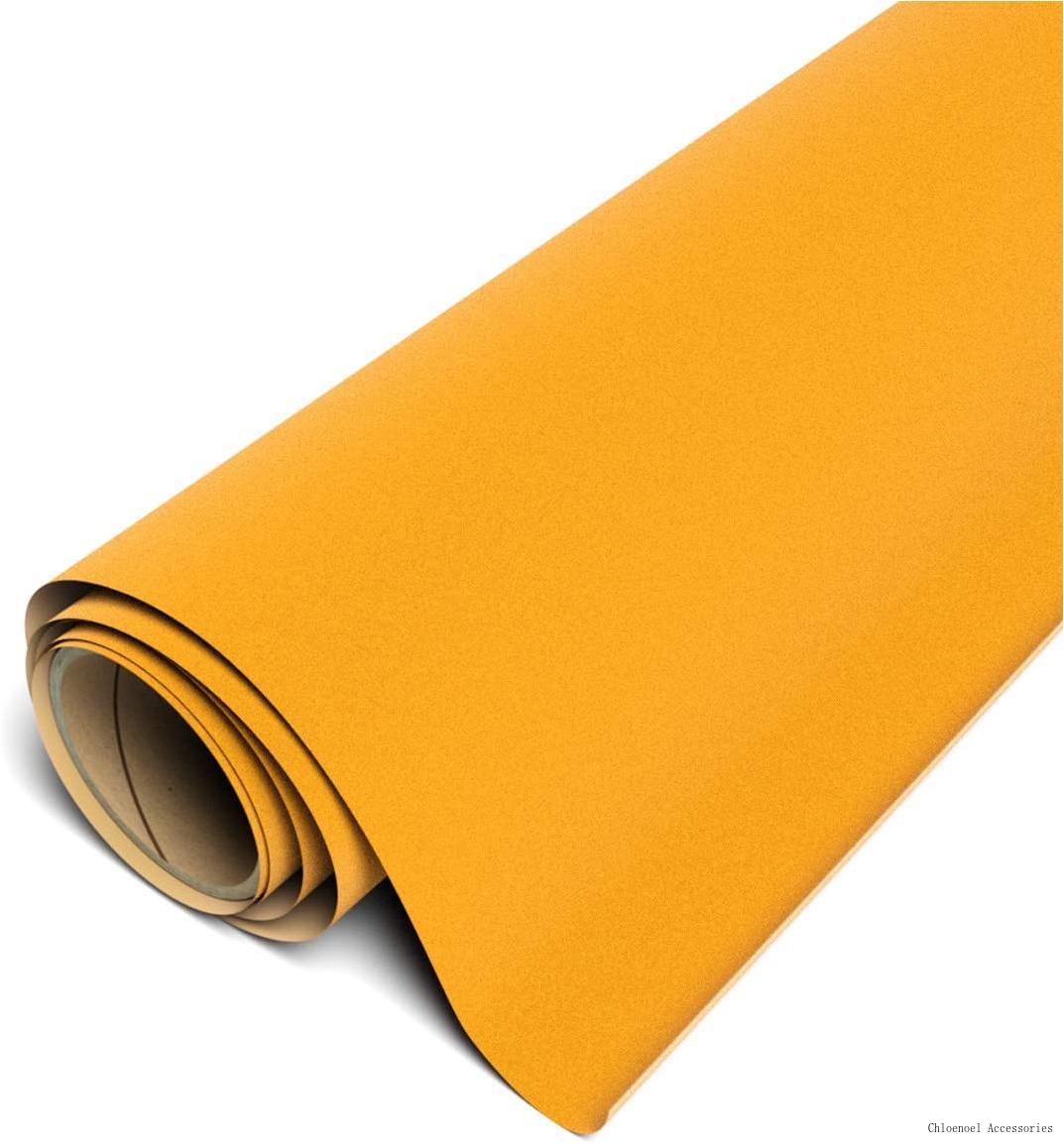 stripflock pro htv 12"x5yd roll textured heat transfer vinyl (yellow