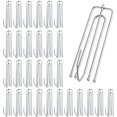 thumbnail image 1 of 30 ganchos de cortina de acero inoxidable, ganchos para cortinas con 4 dientes, ganchos para cortina de ducha de metal para cortinas de ventana, cortinas de puerta y cortinas de ducha, 1 of 5