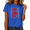 1-Blue, variant on Women's Retro Big Jesus Fan Letter Graphic Short Sleeve T-Shirt Religious Inspirational Daily Tees Tops