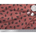 thumbnail image 2 of Soimoi Red Poly Georgette Fabric Penguin Ocean Printed Craft Fabric by the Yard 52 Inch Wide, 2 of 3