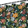 thumbnail image 3 of Waterproof Beautiful Colorful Floral Shower Curtain 72x72 Inch Boho Style Polyester Unique Shower Curtain for Bathroom Hotel Home Decor with 12 Plastic Hooks, 3 of 5