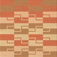 thumbnail image 1 of Ahgly Company Machine Washable Indoor Square Transitional Yellow Orange Area Rugs, 6' Square, 1 of 7