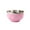 Pink, variant on Stainless Steel Bowl Insulated Double Wall Ice Cream Bowls Reusable Dessert Salad Rice Fruit Candy Container for Festive Party (Yellow)
