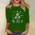 thumbnail image 2 of Women Blouse 3/4 Sleeve Petite, Plus Size Womens Shirts Summer Women Y2K Off Shoulder Long Sleeve Tees Slim Fit Black Summer Tops for Women Crop Previous, 2 of 4