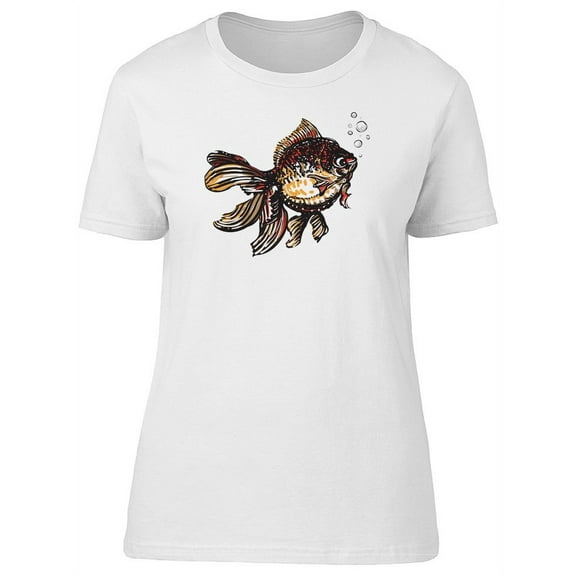 Colored Drawing Of Gold Fish T-Shirt Women -Image by Shutterstock, Female XX-Large