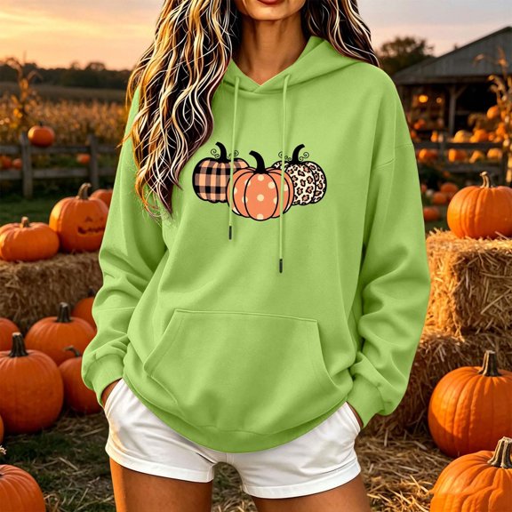 Ynynloco Halloween Sweatshirts Women Cute Ghost Shirt: Oversized Fall Pumpkin Sweater Spooky Hoodie Top