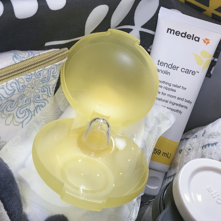 Medela Contact Nipple Shields, 24mm, Silicone, Included Storage Case,  Clear, 101034107, 2 Each