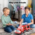 thumbnail image 6 of JoyStone 5 in 1 Carrier Truck Transport Car Toys with Light and Sound, Pull Back Cars & Airplane, Vehicles Toys for Kids Age 2-6, Christmas Birthday Gifts, Red, 6 of 9