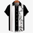 thumbnail image 5 of Camisa de verano para hombre 2024, camisetas hawaianas de manga corta con estampado de notas musicales para niños y niñas, camisetas de viaje para la playa, ropa informal con solapa, 5 of 5