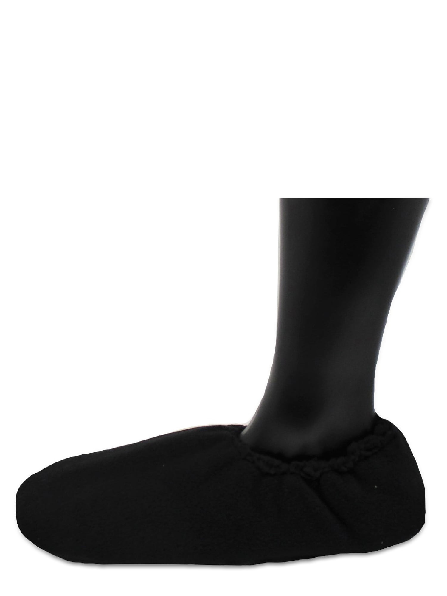 Fuzzy Babba Men's Solid Black Slipper Socks, Sizes M/L-L/XL