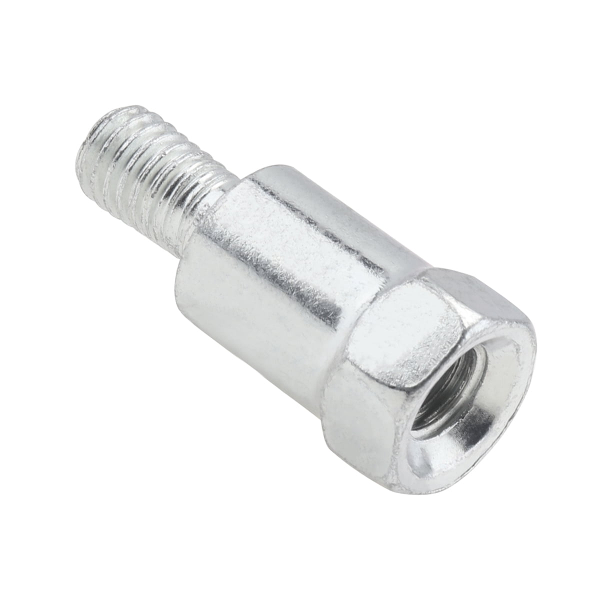 8mm Clockwise Mirror Adapter Black Steel Metal Heighten Rearview Bolt