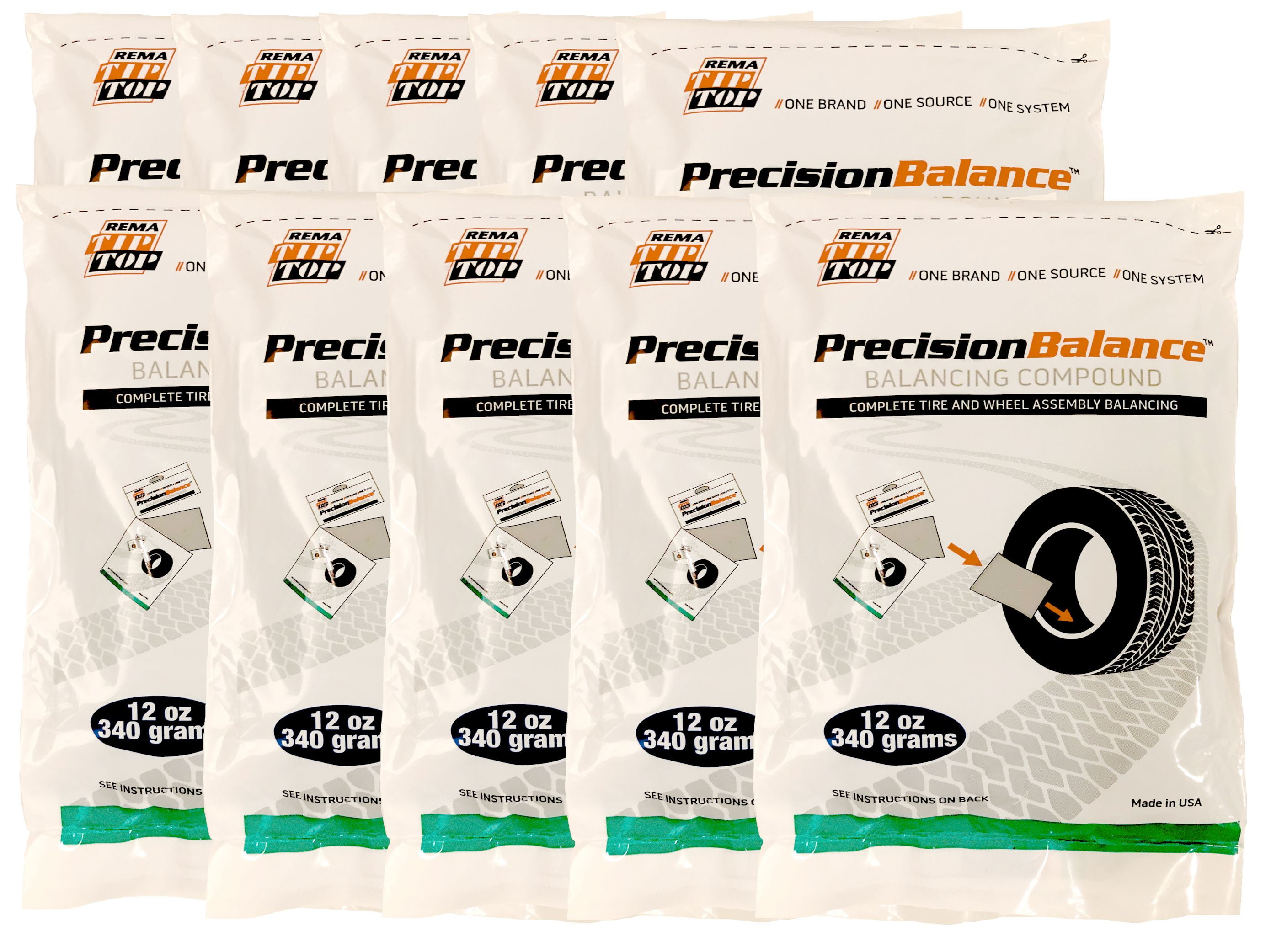 Rema 10 PrecisionBalance 12 oz Tire Balance Beads Kits (120 Ounce) Drop