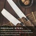 thumbnail image 4 of Spyderco Itamae Nakiri Kitchen Cutlery Cleaver Burl & Black G-10 Aogami Super Blue Steel Knife, 4 of 4