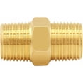 BDKWID-8PCS 1/4 Inch NPT Brass Hex Nipple Coupling 1/4