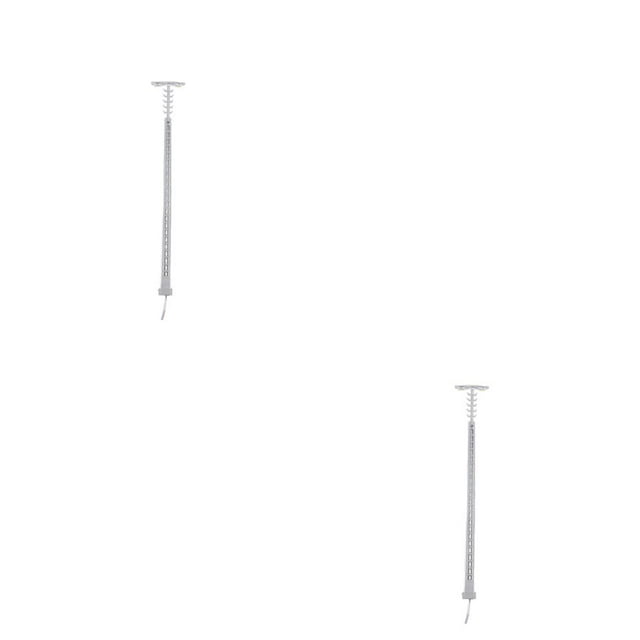 Langgg Model Railway Lamp Micro-Landscape Outdoor Scenery Layout Mini-Size LED Metal Lamppost Miniature Ladder Streetlights Silver (Warm Light) 2Set