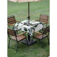 thumbnail image 3 of Blueberry Spring Leaves Outdoor Tablecloth - 60x60 Inch Square Dining Table Cover, Farmhouse Botanical Branches Waterproof Outdoor Table Cloth with Umbrella Hole & Zipper for Picnic/Patio/Party, 3 of 7