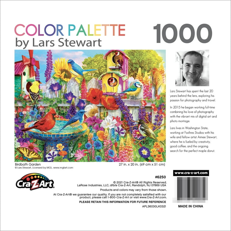 Cra-Z-Art Color Palette by Lars Stewart 1000-Piece Birdbath