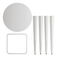 thumbnail image 2 of 30'' Round All Weather White Metal Restaurant Patio Bar Height Table For Indoor or Outdoor Use, 2 of 6
