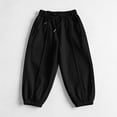 thumbnail image 5 of hengsof Girls Fashion Solid Color Casual Jogger Pants Summer Lightweight Drawstring Pocket Sweatpants for Kids 12 Months-11 Years, 5 of 8