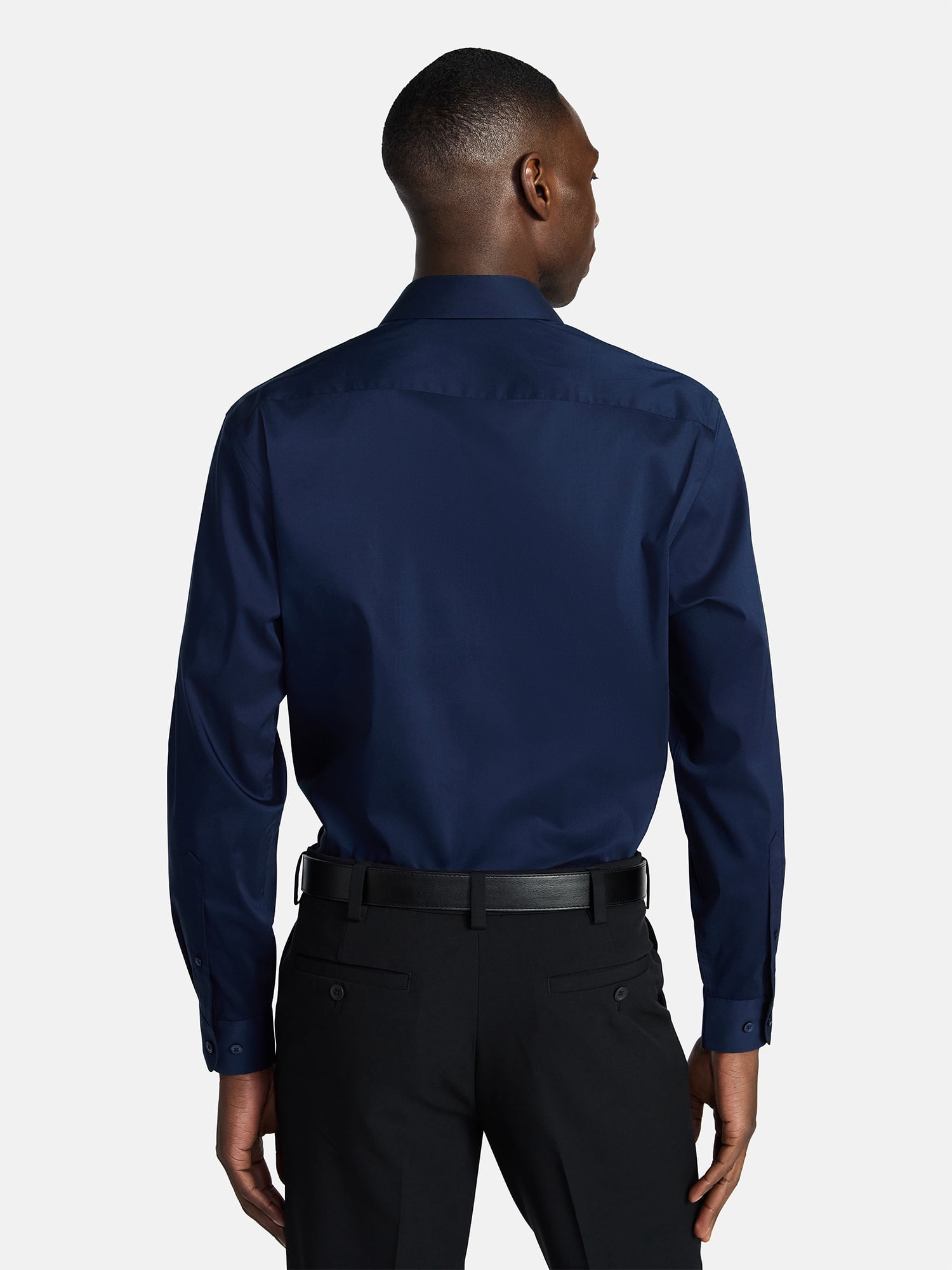 George Men's and Big Men's Classic Dress Shirt with Long Sleeves, Sizes S-3XL