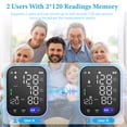 thumbnail image 5 of BDUN Upper Arm Blood Pressure Monitor with 2x120 Memory, Adjustable Cuff (8.7"-12.6"), Large LED Display, 5 of 7