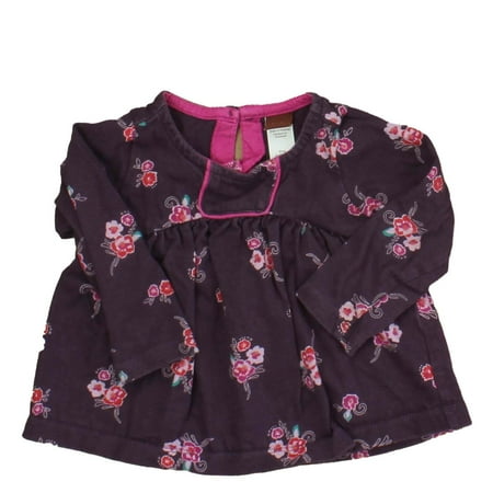 

Pre-owned Tea Girls Maroon | Pink Long Sleeve T-Shirt size: 6-12 Months