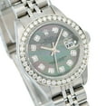 thumbnail image 3 of Pre-Owned Rolex Datejust 26MM 69174 Black Mother of Pearl Diamond Dial Diamond Bezel Stainless Steel Jubilee Bracelet, 3 of 8