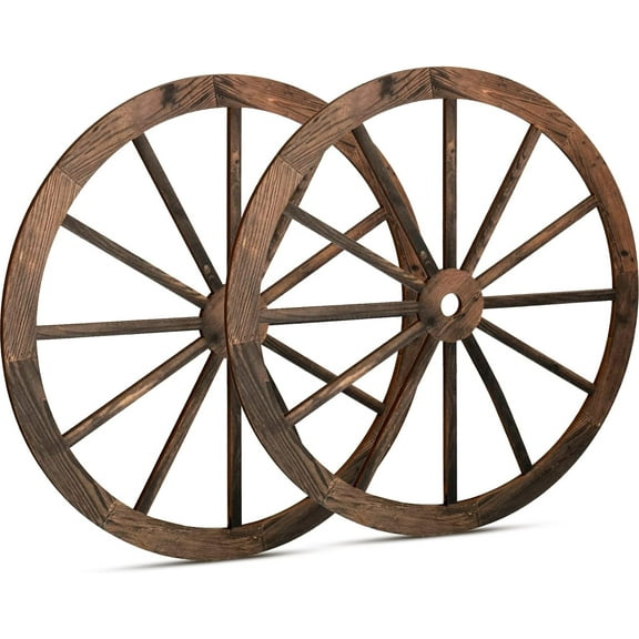 Western Cowboy Party Decorations Vintage Rustic Wagon Wheel Wood Cartwheel Decor for Bar Garage Indoor Outdoor