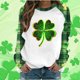 thumbnail image 1 of TaTaai Ladies Long Sleeve Raglan Sweatshirt Crewneck St Patricks Day Print Casual Pullover Loose Fit Holiday Graphic Top Gift, 1 of 5