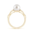 thumbnail image 2 of ANGARA South Sea Cultured Pearl Ring with Marquise Motifs in 14K Yellow Gold for Women | June Birthstone, Birthday, Anniversary, Jewelry Gift for Women | Pearl Ring, 2 of 8